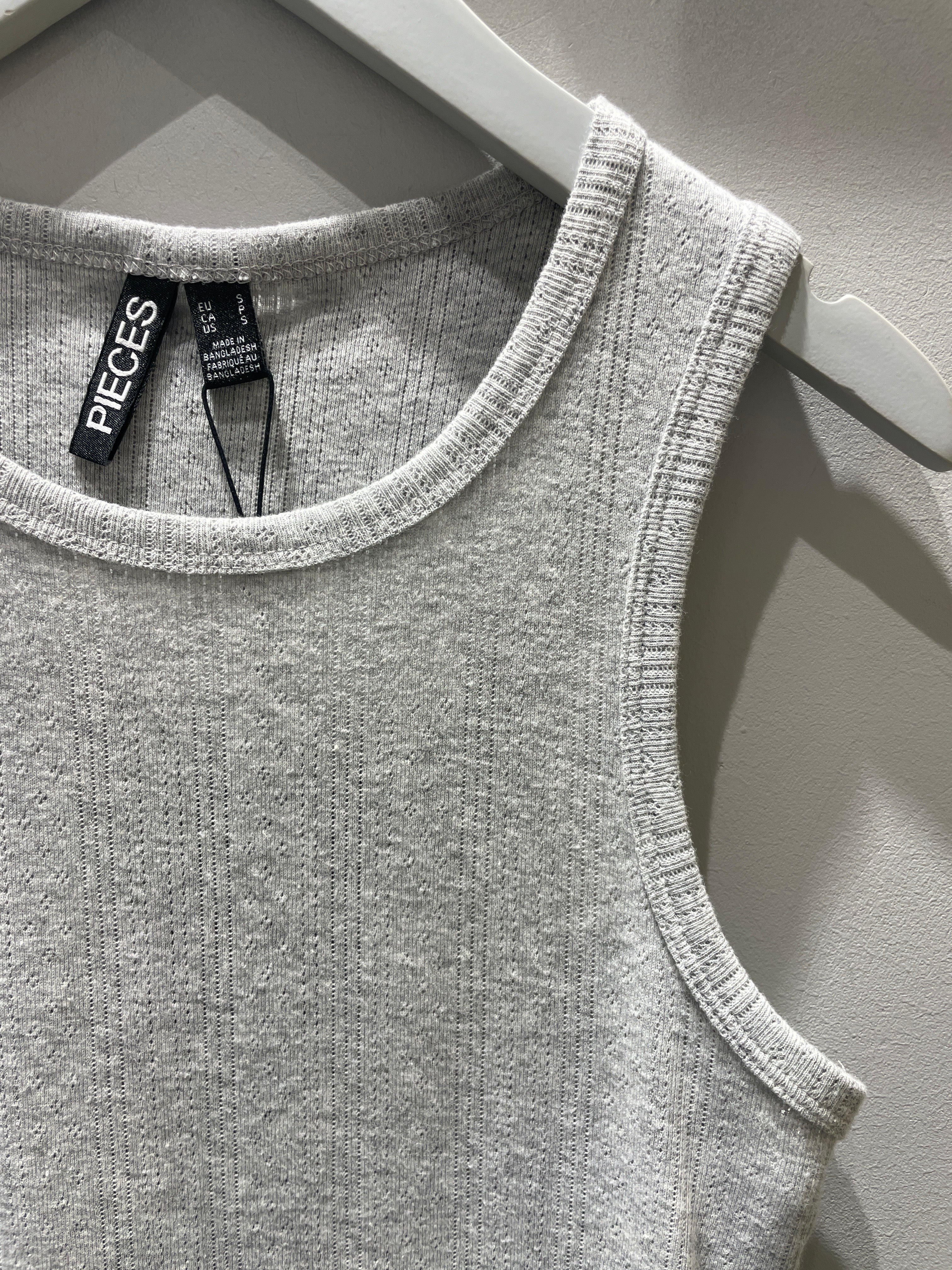 PCMARIE Tank Top - Light Grey Melange